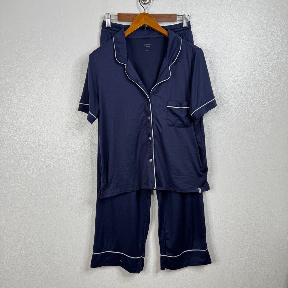 GapBody Navy Short Sleeve Pajama Set Size Small